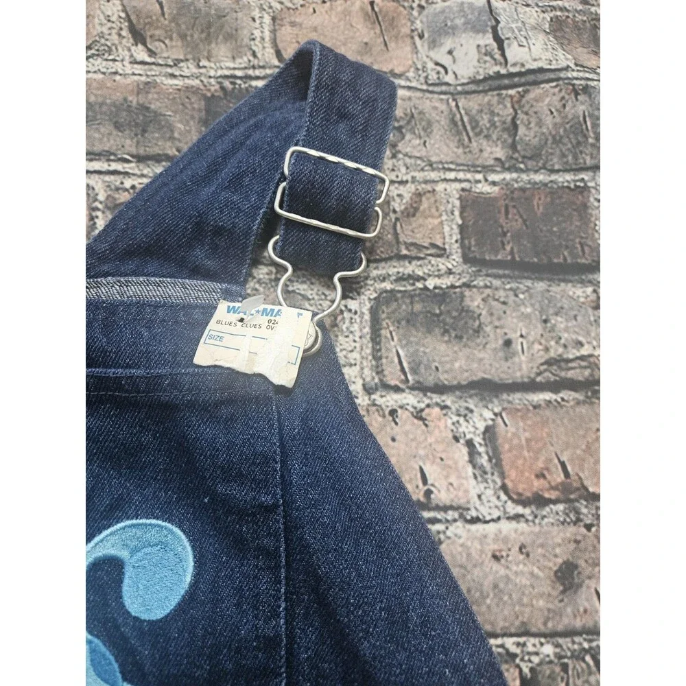 Vintage Y2K Blues Clues Denim Overalls Long Embroidered Kids Size 7